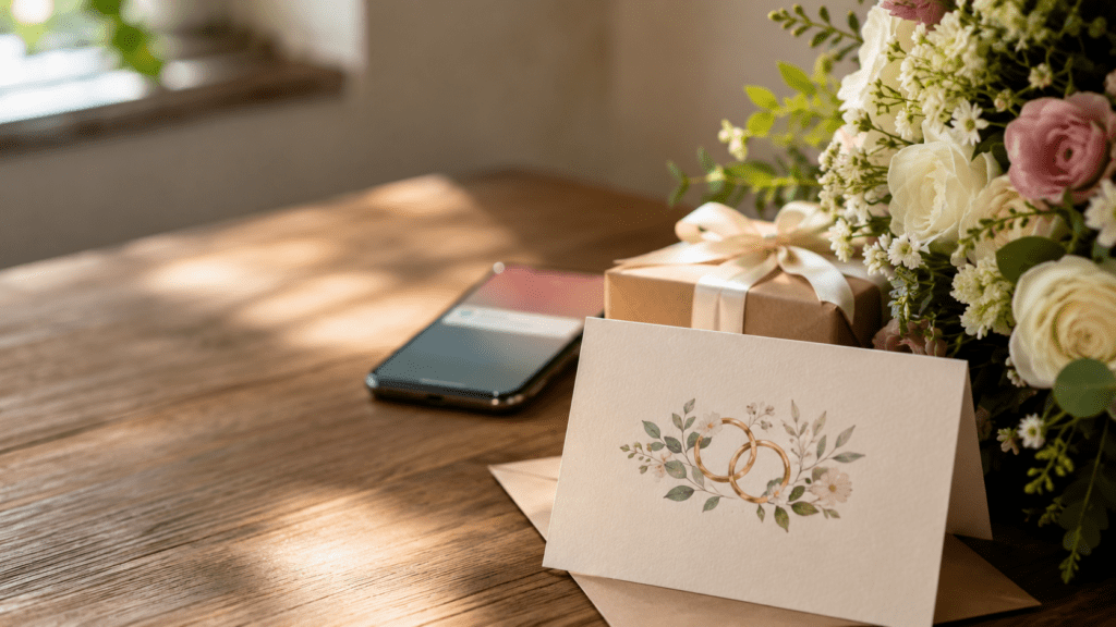 Send an engagement card as soon as you hear the news — within a week is ideal, especially for close friends and family. Coworkers and acquaintances can send one when it's announced publicly, like on social media. It's not required for distant contacts, but a short message never hurts.