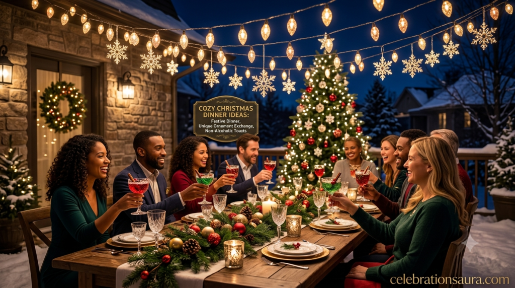 Almond-Shaped Lights With Snowflakes
