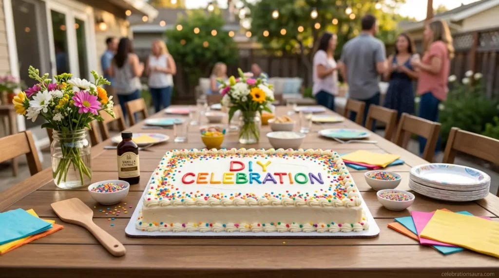 DIY Sheet Cake for a Budget-Friendly Bash