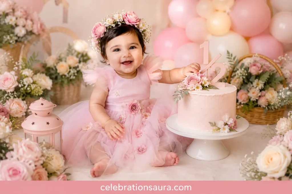 Half Birthday Ideas for Baby Girl: Floral and Pastel Theme