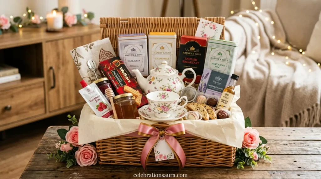 Birthday Basket Ideas for Mom With a Tea Theme
