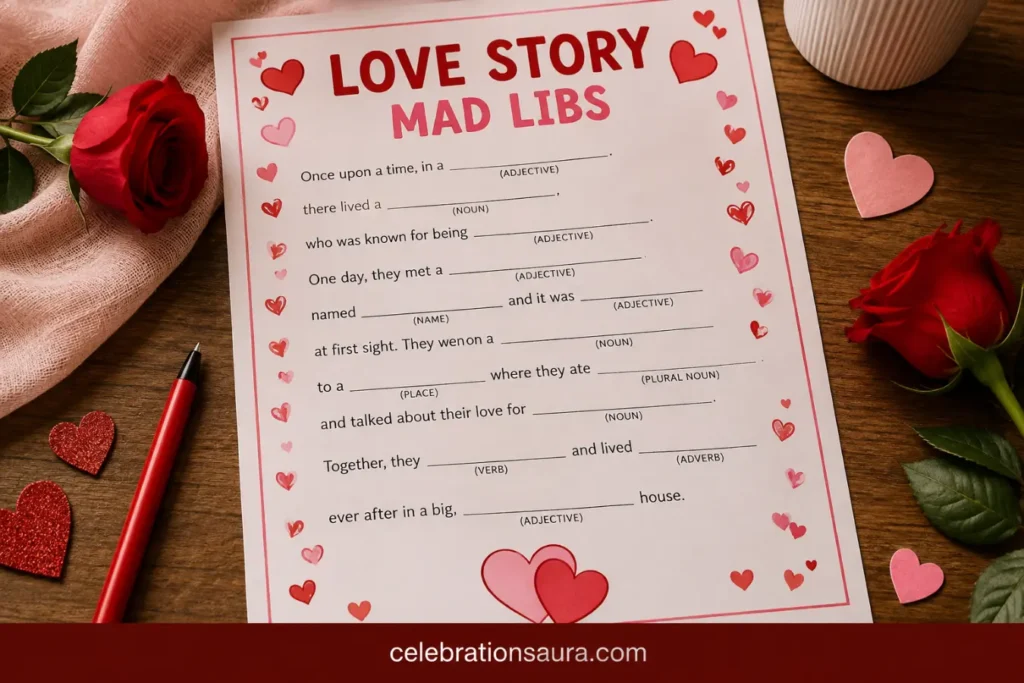Love Story Mad Libs