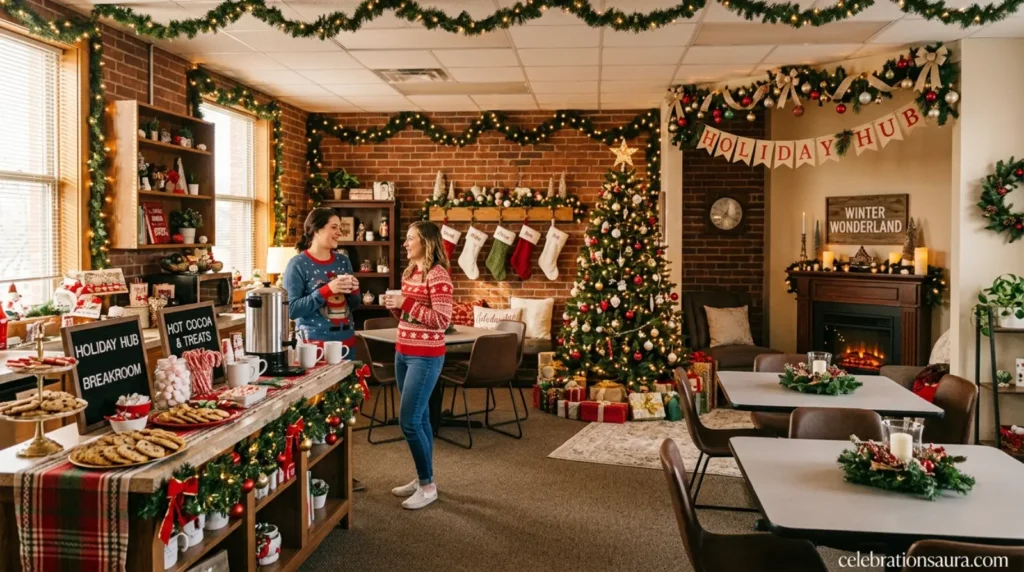 Decorate the Breakroom as the Holiday Hub