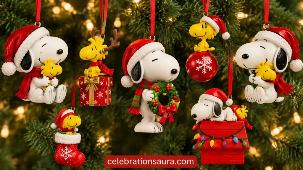 Mix Snoopy and Woodstock Ornaments