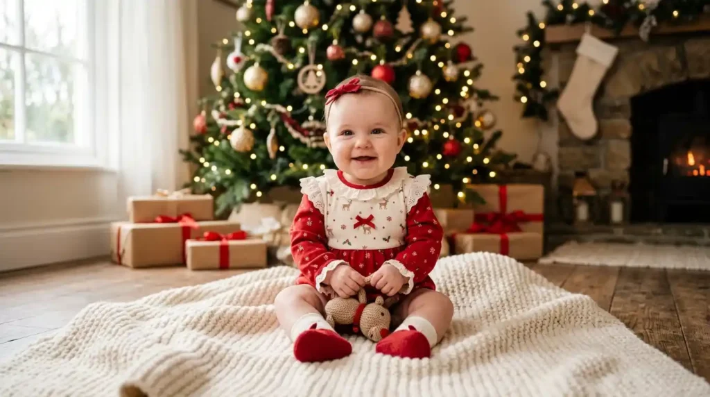3-6 Month Baby Girl Christmas Outfit