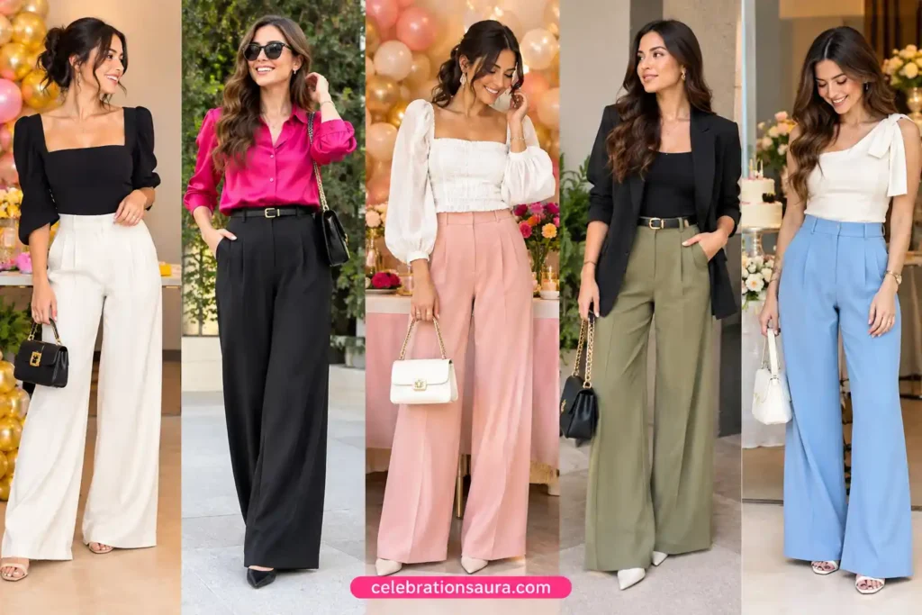 Birthday Outfit Ideas Women Can Wear With Wide-Leg Pants