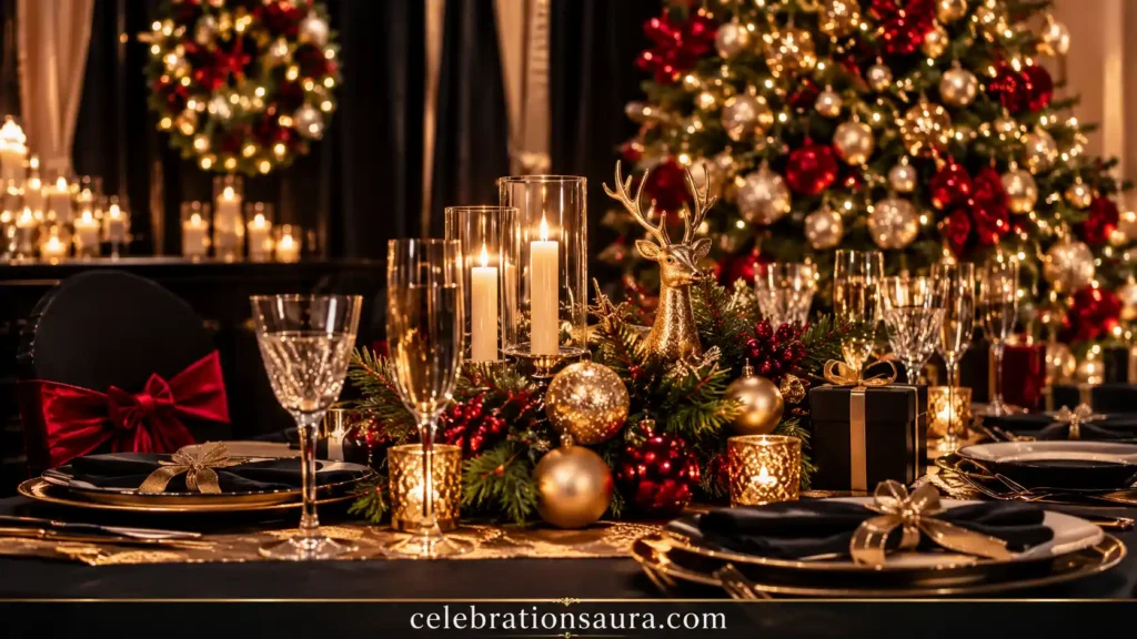 Elegant Christmas Party Themes: Black Tie & Baubles 