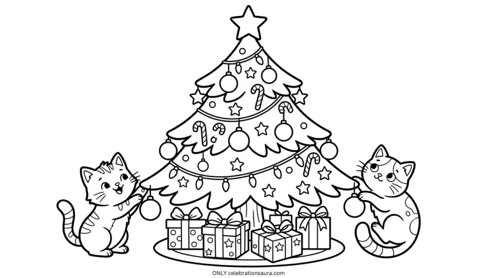 Christmas Tree With Cats or Other Animals