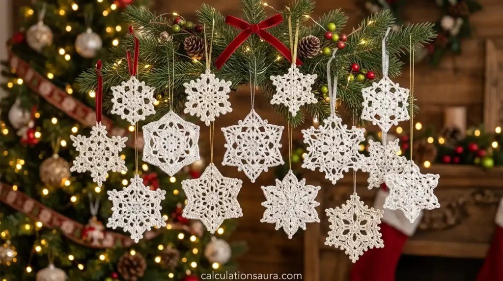 Crochet Christmas Ornaments Snowflake Designs