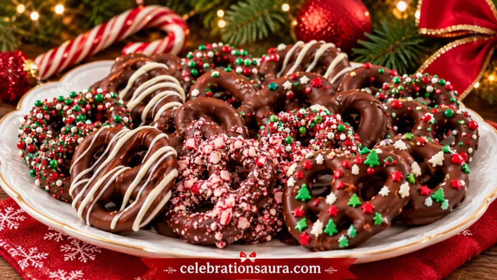  Make Chocolate-Covered Christmas Pretzels