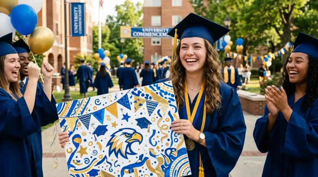 Try Senior Graduation Poster Ideas With School Spirit