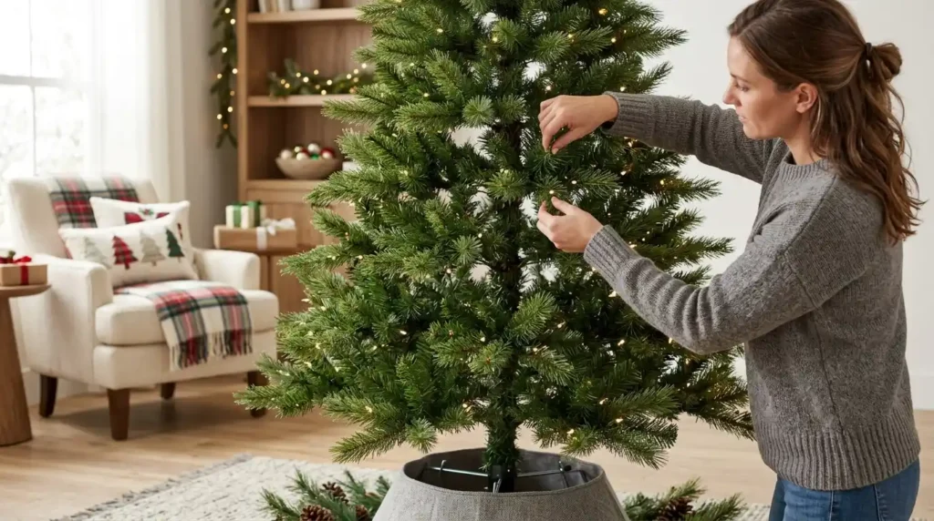 How to Fluff a New Christmas Tree