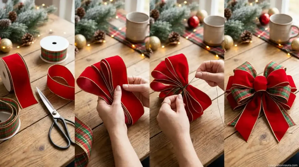 How to Make a Christmas Bow Step by Step