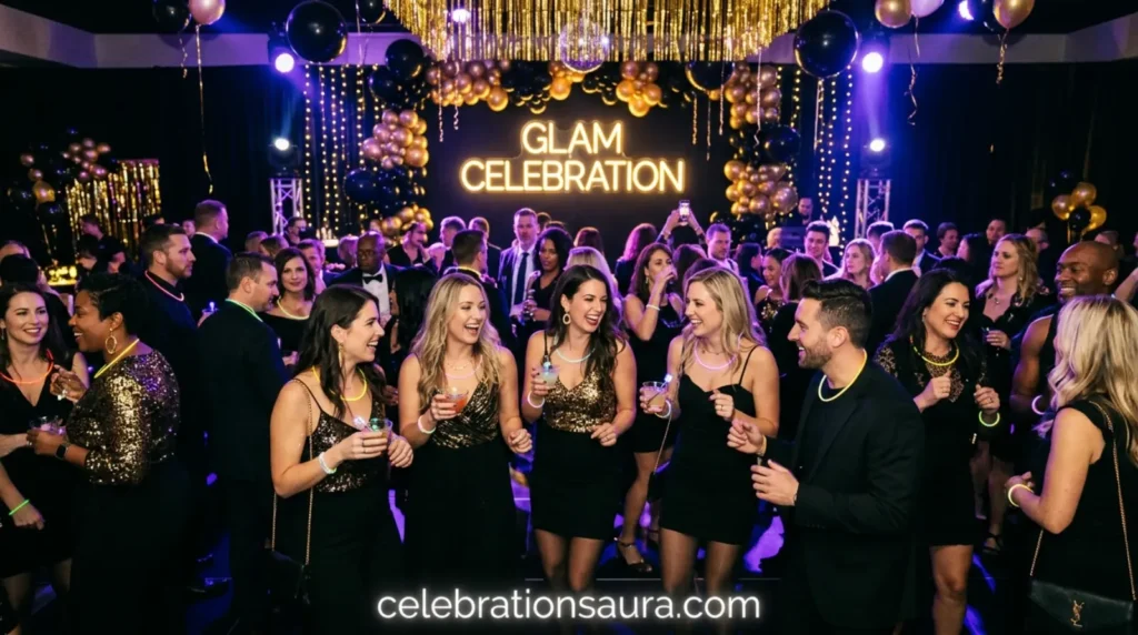Host a Black-and-Gold Glam Celebration