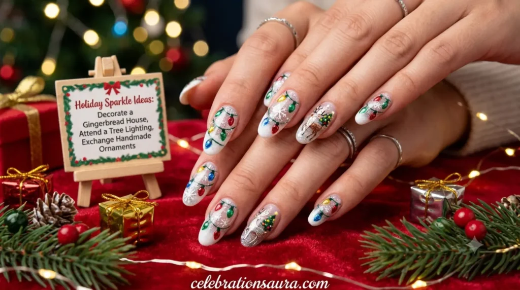 Christmas Light Nails: 20+ Ideas to Light Up Your Holiday Manicure