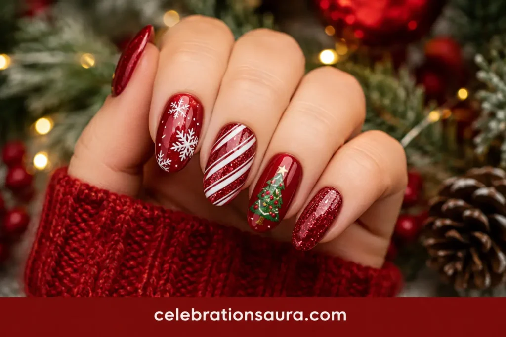 Christmas Red Nails: 20+ Best Ideas You'll Love