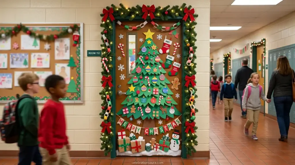 Make a Christmas Door Decorating Ideas Display for School 