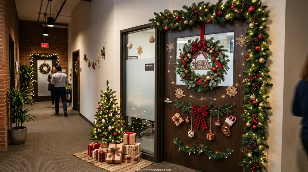 Create Christmas Door Decorating Ideas for Office