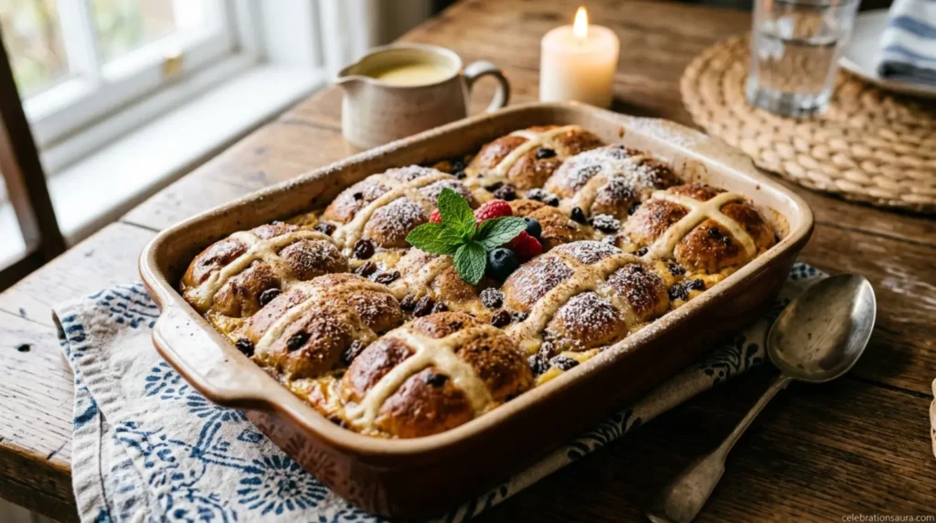  Make a Traditional Hot Cross Bun Bread Pudding 