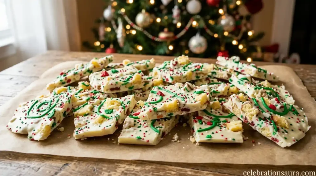 Make Christmas Tree Cake Bark