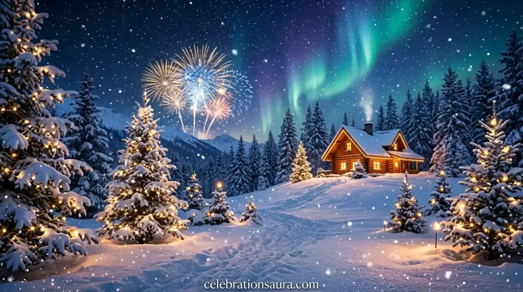 Winter Wonderland New Year Background 