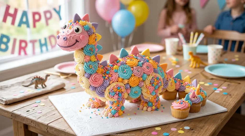 Dinosaur Cupcake Cake